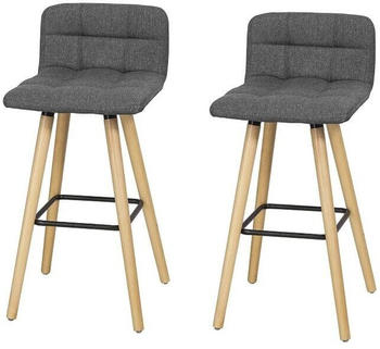 SoBuy Bar Stool Scandi (Set of 2) Dark Grey