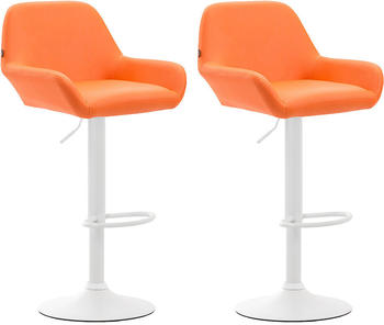 CLP Trading GmbH CLP Braga Kunstleder 2er-Set wei&szlig;/orange (316084)