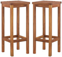 vidaXL Barhocker 2 Stk. Massivholz Akazie