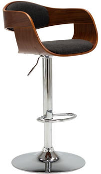vidaXL Barhocker Grau Bugholz und Stoff (283119)