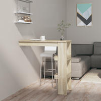 vidaXL Wand-Bartisch Sonoma-Eiche 102x45x103,5 cm Holzwerkstoff