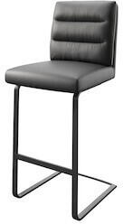 DeLife Pela-Flex flach Echt-Leder Metall 42x52x113 cm schwarz (24759)