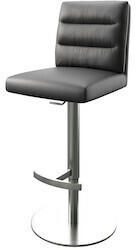 DeLife Pela-Flex Echt-Leder Metall 45x50x95-120 cm schwarz (24815)