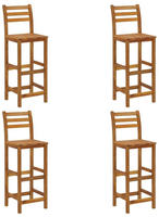 vidaXL Barhocker 4 Stk. Massivholz Akazie