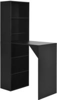 vidaXL Bartisch mit Schrank Schwarz 115x59x200 cm