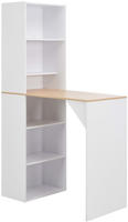 vidaXL Bartisch mit Schrank Wei&szlig; 115x59x200 cm