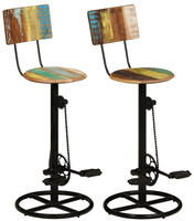 Vidaxl Barhocker Set Von 2 Aus Massivholz