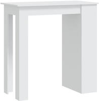 vidaXL Bartisch mit Ablagefl&auml;che Wei&szlig; 102x50x103,5 cm Holzwerkstoff