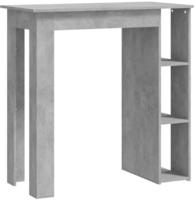 vidaXL Bartisch mit Regal Betongrau 102x50x103,5 cm Holzwerkstoff