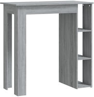 vidaXL Bartisch mit Regal Grau Sonoma 102x50x103,5 cm Holzwerkstoff