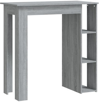 vidaXL Bartisch mit Regal Grau Sonoma 102x50x103,5 cm Holzwerkstoff (812964)