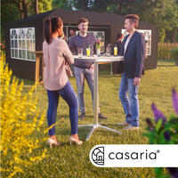 Casaria&reg; 2er Set Stehtisch H&ouml;henverstellbar 70cm / 115cm Hoch Stabil Aluminium Rund
