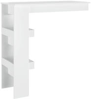 vidaXL Wand-Bartisch Hochglanz-Wei&szlig; 102x45x103,5 cm Holzwerkstoff