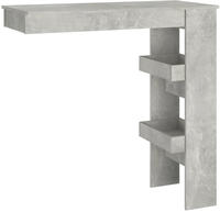 vidaXL Wand-Bartisch Betongrau 102x45x103,5 cm Holzwerkstoff