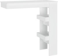 vidaXL Wand-Bartisch Wei&szlig; 102x45x103,5 cm Holzwerkstoff