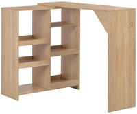 vidaXL Bartisch mit Beweglichem Regal Eichenbraun 138x39x110 cm