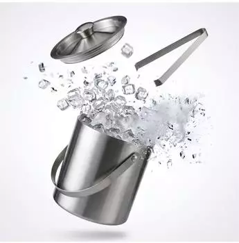 Relaxdays Cocktail-Set mit Eisbeh&auml;lter, Edelstahl