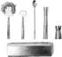 Fink NASSAU Cocktail-Set 6-tlg., Aluminium/Edelstahl, silber, gehämmert (154047)