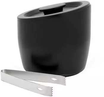 Leopold Vienna Eisbehälter doppelwandig 2,5L, Edelstahl, matt schwarz (LV243003)