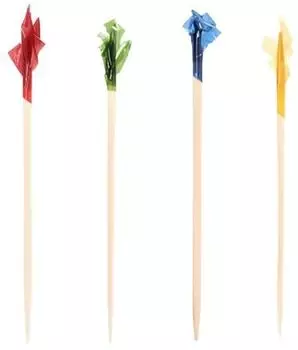Papstar Deko-Picker "Frills" 6,8cm farbig sortiert, 10000 Stk (16648)