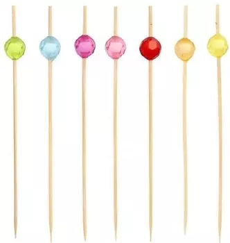 Papstar Fingerfood-Picker "Pearl" 12cm farbig sortiert (84672)