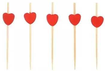 Papstar Fingerfood-Spieße "Heart" 7cm, 100 Stück (84665)