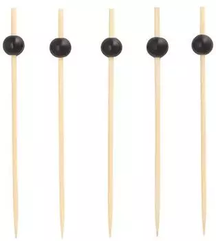 Papstar Black Pearl Fingerfood-Spieße, Bambus, 12,5cm (11300)