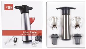 Vacu Vin Wine Saver Vakuumpumpe Edelstahl Geschenkset