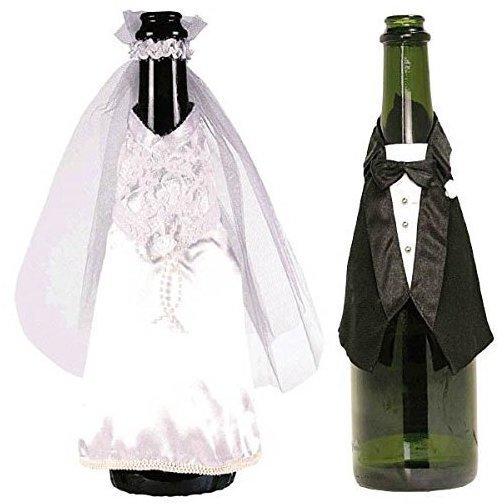 Amscan Flaschenanzug Braut und Bräutigam