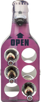 KARE Flaschenhalter Open Bottle mit Flaschenöffner pink