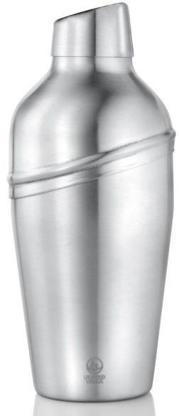 Leopold Vienna glänzender Edelstahl Cocktailshaker mit Barsieb 700 ml