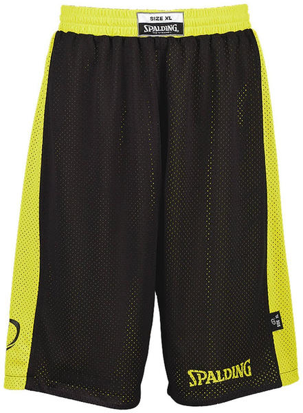 Spalding Essential Reversible Shorts Kids black/neon yellow