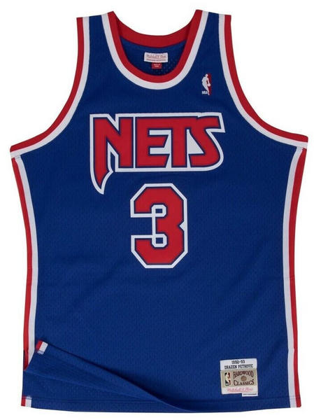 Mitchell & Ness Brooklyn Nets Trikot Drazen Petrovic 1992/93 blau