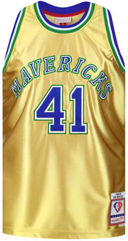 Mitchell & Ness NBA Dallas Mavericks 1998-99 Dirk Nowitzki Classic Swingman Trikot (SMJY4398) gold