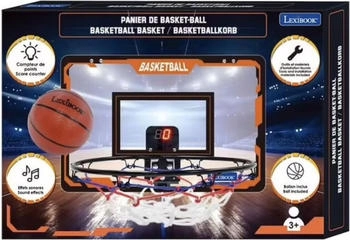Lexibook Interaktiver Basketballkorb mit Punktezähler und Soundeffekten (JG920)