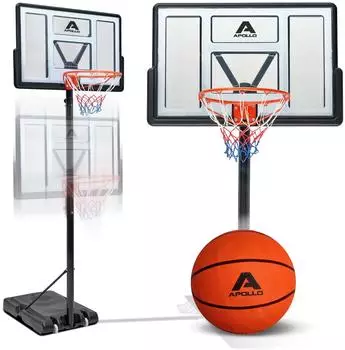 Apollo Basketballkorb-Set mit Ständer, Rollen, höhenverstellbar 230-305cm (80052)