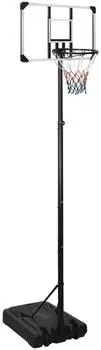 vidaXL Basketballständer transparent 280-350cm, Polycarbonat (3107833)