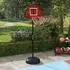 Sport Now Basketballständer höhenverstellbar mit Magnet-Dartscheibe, Stahl, 129-179cm
