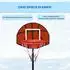 Sport Now Basketballständer höhenverstellbar mit Magnet-Dartscheibe, Stahl, 129-179cm