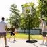 HomCom Basketballständer höhenverstellbar 210-260cm, mit Rollen, Stahl, schwarz