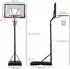 HomCom Basketballständer höhenverstellbar 210-260cm, mit Rollen, Stahl, schwarz