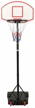 vidaXL Basketballkorb 216-250cm, Polyethylen, weiß