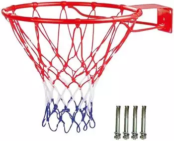 Relaxdays Basketballkorb 45cm Wandmontage, orange