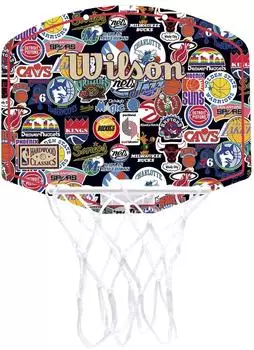 Wilson NBA Team Retro Mini Basketball Hoop, mehrfarbig (WZ6017301+)