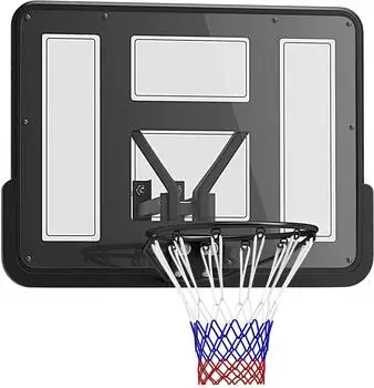 Sport Now Basketballkorb mit Rückwand Outdoor & Indoor Wandmontage, schwarz (A61-061V00BK)