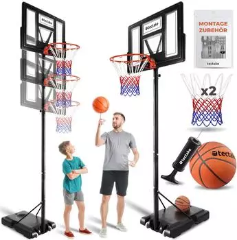 TecTake Basketballst&auml;nder h&ouml;henverstellbar 230-305cm, Indoor/Outdoor