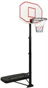 vidaXL Basketballkorb-Ständer 258-363cm Polyethylen, schwarz/weiß