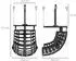 Sport Now Basketball-Rebounder 360° drehbar, mit Rückprallrampe, Indoor/Outdoor, schwarz (A61-067V00BK)