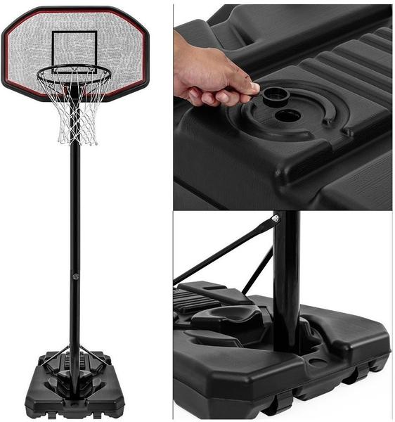 Deuba mobile basketball hoop with rolls - adjustable basket height 205 - max. 305cm