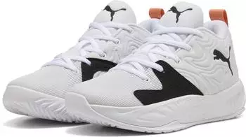 Puma Court Pro 3 Mid Basketball Shoes Youth white/black/melon glow/orange